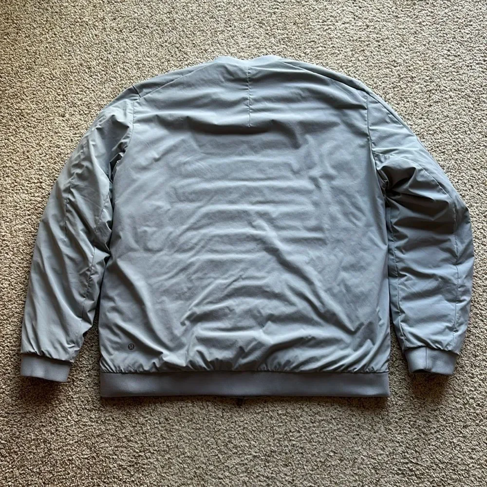 Lululemon Men’s Goose Down Insulated Primaloft Intermission Bomber Jacket Gray